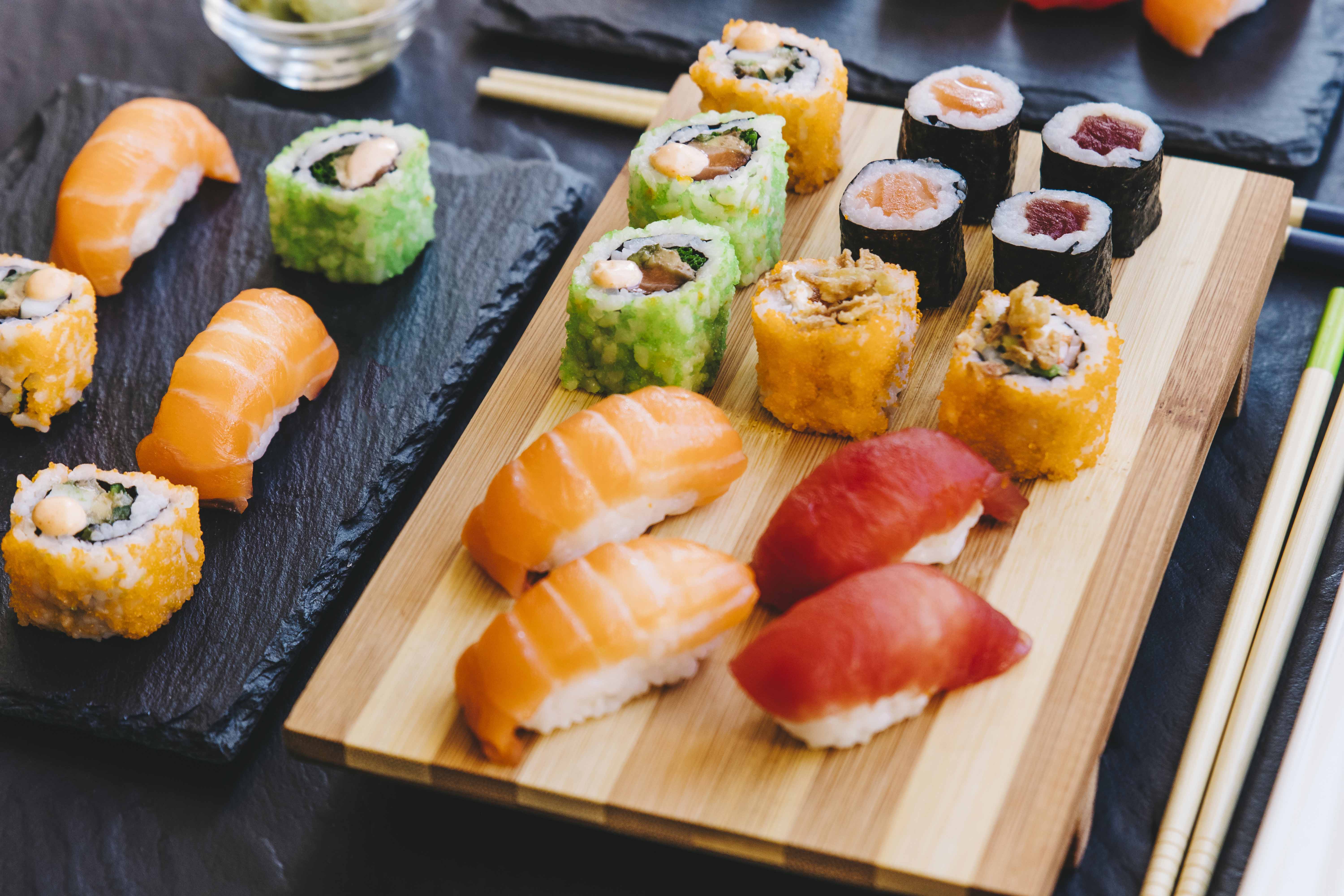 Fresh sushi rolls